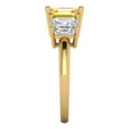 thumbnail image 3 of 4.0ct square emerald cut yellow Zircon 18k yellow gold 3 stone Bridal Wedding Engagement Promise Anniversary Ring for Women size 5.5, 3 of 7