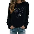 thumbnail image 4 of Dyfzdhu Crewneck Sweatshirts Women Casual Dandelion Graphic Pullover Long Sleeve Loose Oversized Sweater, 4 of 4