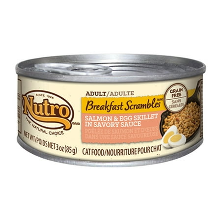 Nutro Breakfast Scrambles Adult Cat Salmon And Egg Skillet In Savory Sauce 3 Ounces (Pack Of 24)