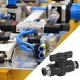 thumbnail image 6 of Uxcell 1/4" Pneumatic Ball Valve, Push to Connect Fittings Quick Connect Tube Fittings Air Flow Control, Black 2 Pcs, 6 of 6