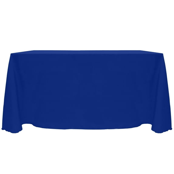 Ultimate Textile (5 Pack) Reversible Shantung Satin - Majestic 90 x 132-Inch Rectangular Tablecloth - for Weddings, Home Parties and Special Event use, Royal Blue