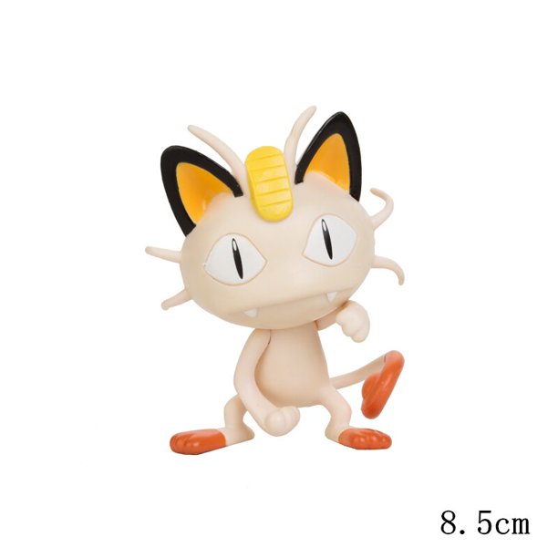 TAKARA TOMY - Estatuilla de Pokémon para colección, tamaño 3-9 cm, Pikachu bulbizarre charmander Vulpix evee abra flamiaou, figuras de anime, modelos de muñecas o juguetes,maullido zhangyuxiang unisex