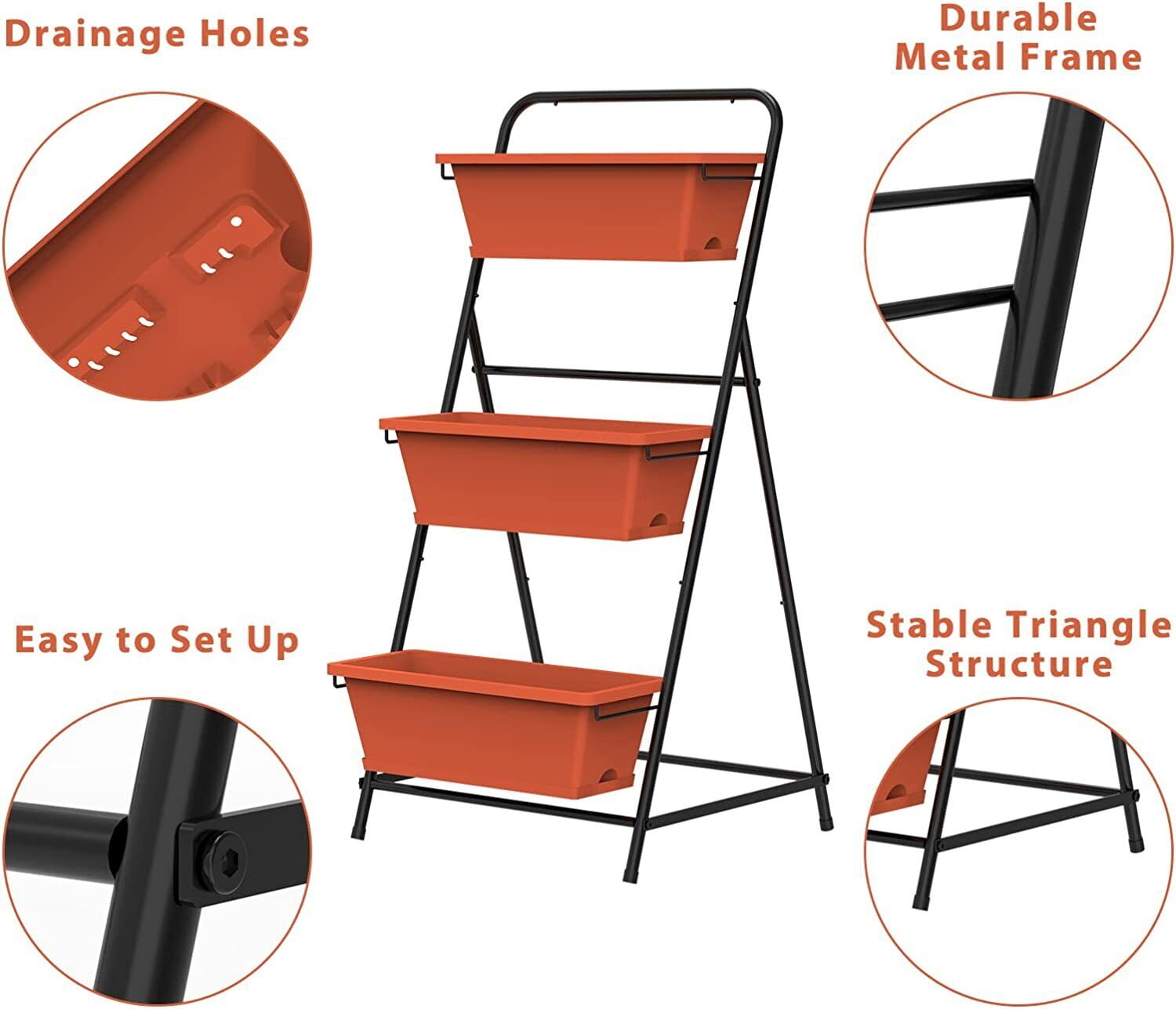 3 Tier Vertical Raised Garden Bed Vertical Garden Planter Elevated Planter Boxes