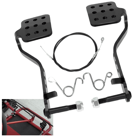 Go Kart Pedal & 71'' Throttle Cable Compatible with Predator 212cc 196cc 6.5hp Road Rocket Manco Kandi Carter Azusa Go Kart Vintage Racing Drift Trike Heavy Duty Pedal Go Cart Parts
