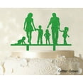 thumbnail image 1 of Personalized Family Cake Topper Custom Silhouette Wedding Cake Topper Cake Decorations Option Available 6-7 Inches Wide, 1 of 1