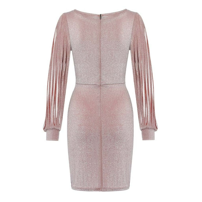 satin long dress long sleeve Strokes Mocha Long Sleeve Plunge Satin Maxi Dress
