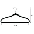 thumbnail image 2 of Elama Non Slip Velvet Clothing Hangers, 50 Pack, Black, 2 of 3