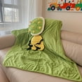 thumbnail image 2 of Green Spiked Turtle Shell Backpack, Blanket, and Pillow 3-in-1 Role Playing Costume Accessories Props Soft Plush Cartoon Toy, 2 of 6
