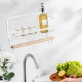 thumbnail image 2 of Ovzne Kitchen Wall Mounted Storage Rack Baking Roll Paper Rack Seasoning Jar Storage Rack Non Perforated Wall Mounted Seasoning Rack On Clearance, 2 of 4