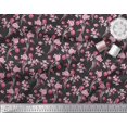 thumbnail image 2 of Soimoi Polyester Crepe Fabric Leaves & Rose Floral Print Sewing Fabric Yard 42 Inch Wide, 2 of 5