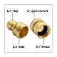 thumbnail image 2 of 8PCS Pressure Washer Adapter Set, Quick Disconnect Kit, M22 Swivel to 3/8 Inch Quick Connect 3/4 Inch to Quick Release, 2 of 6
