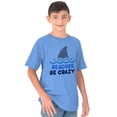 thumbnail image 5 of Beaches Be Crazy Funny Swimming Shark Crewneck T Shirts Boy Girl Teen Brisco Brands L, 5 of 6