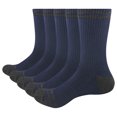 thumbnail image 1 of Paquete de 5 calcetines de lana - XL - para hombres Senderismo Cálido Grueso Acogedor Bota térmica Invierno Trabajo Calcetines suaves - Azul oscuro, 1 of 5