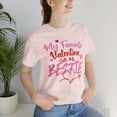 thumbnail image 4 of Valentine Bestie, Bella & Canvas Unisex Cotton Short Sleeve T-Shirt, S-5XL, 4 of 4