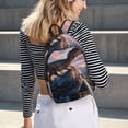 thumbnail image 5 of Lsque Sunset Cliff Dinosaur Pattern Canvas Daypack, Durable Backpack, High-quality Versatile Backpack,Vintage Compact Backpack-Medium, 5 of 6