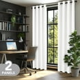 thumbnail image 4 of Deconovo 100% Blackout Curtains for Bedroom, Thermal Insulated, 2 Panels, 52"x63", Pure White, 4 of 9