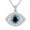 B,Black CZ Eye Necklace, variant on Jewmon 925 Sterling Silver Evil Eye Ring for Women Adjustable Blue Eye Stackable Band Ring Turkish Protection Jewelry