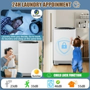 Adnoom Portable Washing Machine, 17.8 lbs Fully Automatic Compact Washer, 10 Wash Programs, Washer and Spin Dryer Combo with Dump Pump, Ideal for Apartment Dorm Camping