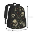 thumbnail image 3 of XMXT Travel Laptop Backpack for School Work, Skeleton Rock Music Print Large Capacity Bookbag Travel Bag Backpacks for Women Men, 3 of 9
