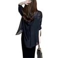 thumbnail image 1 of Summer Sunscreen Chiffon Shirt, Sun Protection Chiffon Blouse Lightweight, Summer Sunscreen Chiffon Blouse, 1 of 7