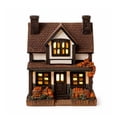 thumbnail image 7 of Fall Harvest Light Up House Set, 7.5" Resin Pumpkin Cottage Figurines with LED Lights for Autumn and Thanksgiving Decor, 7 of 7