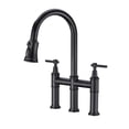 thumbnail image 1 of YYAO Kitchen Sink Faucet, Solid Brass Bathroom Faucet with Drop-Down Sprayer, Black, 1 of 7