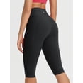 thumbnail image 2 of BALEAF Capri Leggings for Women with Pockets Knee Length Workout Yoga Capris Pants Tummy Control Casual Exercise Black L, 2 of 8