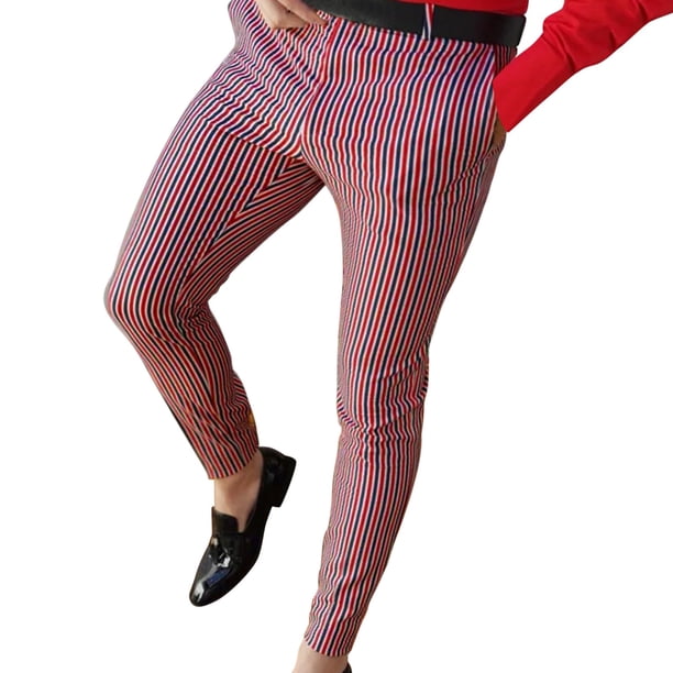 Red Striped Pants Men