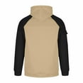thumbnail image 3 of safuny Men's Outdoor Hoodie Half Zip Color Block Pullover Sweatshirt with Pockets Khaki XL, 3 of 3