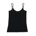 thumbnail image 2 of Women Cotton Camisole Shelf Bra Cami Tank Tops Adjustable Spaghetti Strap Tank Top 3-Pack, 2 of 7