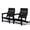 Black, variant on SERWALL Adirondack Chairs, All-Weather HDPE Outdoor Adirondack Chairs for Fire Pit, Patio, Garden, Backyard & Deck,Blue