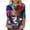 Tees-Multicolor, variant on Gamivast Women Carnival Tops Plus Size 3/4 Sleeve Funny Mask Graphic Blouses Loose Fitted Crewneck Tunic Dressy T-Shirt Holiday Mardi Gras Pullover
