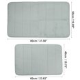 thumbnail image 2 of Unique Bargains 2 Pcs Memory Foam Bathroom Mat Non Slip Soft Bath Mats Rugs Machine Washable Gray 40x60cm+50x80cm, 2 of 6
