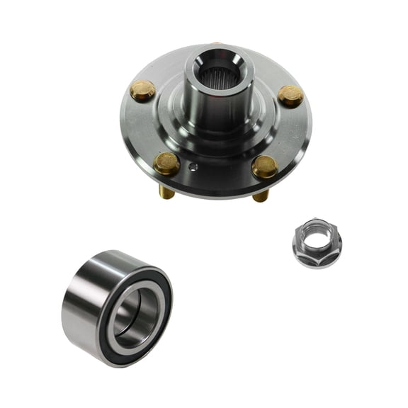 TRQ Wheel Bearing & Hub Front LH Driver RH Pass for 03-07 Accord 2.4L AT Auto BHA53227