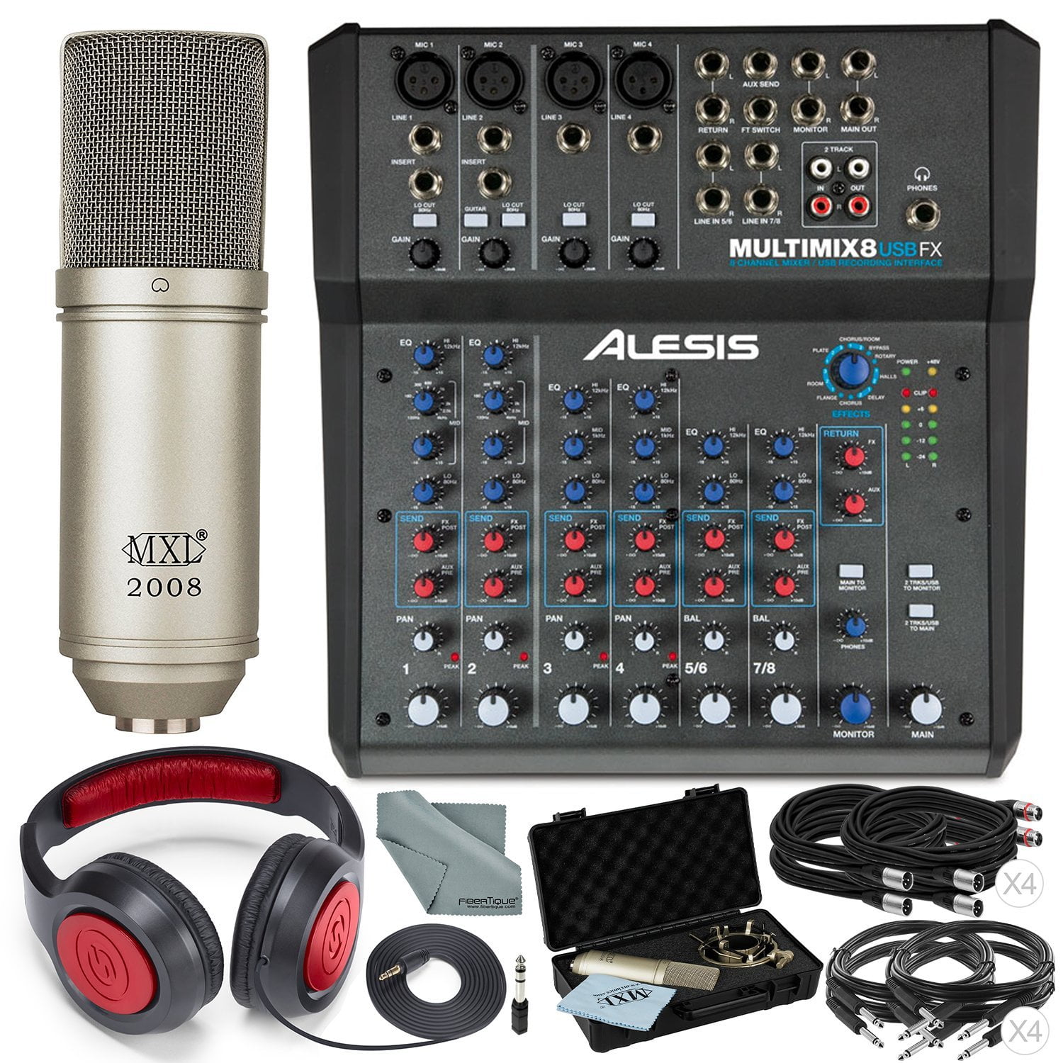 Alesis MultiMix 8 USB FX 8Channel Mixer with Effects & USB Audio