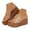 Brown, variant on Womens Platform Wedge Sandals Open Toe Clear Band Beach Vacation Summer Shoes Transparent Ladies Casual Heeled Sandal (Gold,6)