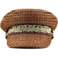 thumbnail image 4 of YooGuoGuo Summer Newsboy Hats for Women Mesh Croche Straw Visor Berets Fiddler Cap Stylish Beach Paperboy Hat, 4 of 8