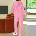 thumbnail image 5 of WTOBBY Women's Solid Color Long Sleeve Top and Athletic Pants Sportswear Two Piece Set, Casual Comfortable Lounge Outfit for Gym and Home,Pink XL, 5 of 7