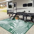 thumbnail image 2 of BERTHMEER 8'x10' Green Outdoor Plastic Straw Reversible Rugs，Waterproof Patio Carpets Mats for Deck，Camping，Beach，Picnic，Porch，Garden and Balcony, 2 of 6