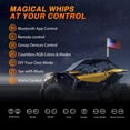 thumbnail image 2 of Nilight RGB Whip Light 1PC 3FT Lighted Antenna Whips with Remote & App Control DIY Chasing Patterns Brake Reverse Lights for ATV UTV Polaris RZR Can-am Dune Buggy Pickup Trucks Jeep, 2 of 9