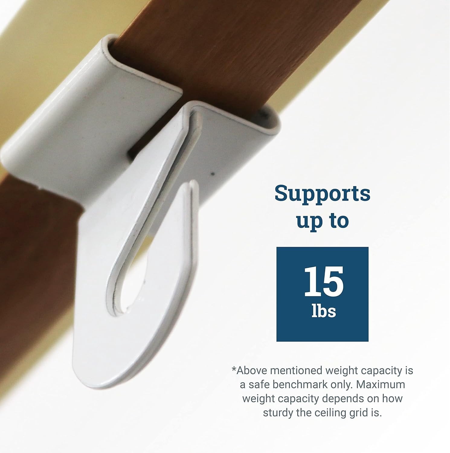 Picture Hang Solutions - 15-lb Capacity Drop Ceiling Hooks (100 pieces per pack)