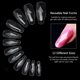 thumbnail image 4 of 120 piezas/caja de moldes reutilizables para uñas, moldes para uñas de gel UV, extensiones de uñas, puntas transparentes de cobertura completa, forma de diamante, uñas postizas, 12 tamaños, 4 of 8