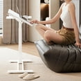 thumbnail image 2 of Adjustable Overbed Table with Semi-Flip Tabletop, 31.5 inch Mobile Standing Laptop Desk Bedside Sofa Table for Home Office Hospital Use, 2 of 8