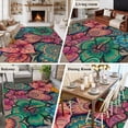 thumbnail image 5 of Colorful Abstract Floral Area Rugs 6'x9', Washable Small Throw Rugs for Kitchen Dining room, Farmhouse Vintage Flowers Boho Indoor Outdoor Rug Non-Slip Low Pile Carpet Runner Reversible Floor Mats, 5 of 8