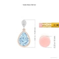 thumbnail image 3 of ANGARA Natural Bezel-Set Aquamarine Teardrop Pendant with Diamond in 14K Rose & White Gold for Women (Size-8x6mm) | March Birthstone, Anniversary, Jewelry Gift for Women | Natural Aquamarine Necklace, 3 of 8