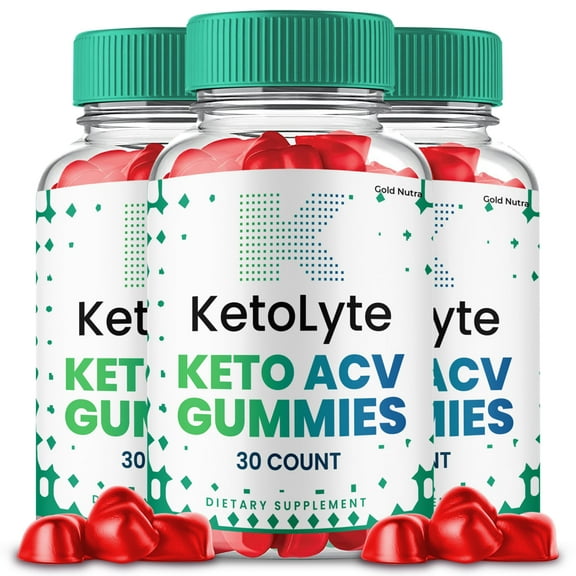 (3 Pack) KetoLyte ACV Gummies, Apple Cider Vinegar, Max Strength, 3 Month Supply Dietary Supplement, Made in USA