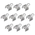 thumbnail image 1 of 400Pack Fold Over Cord Ends, 5x7.5mm Terminators Crimp End Tips for Leather Ribbon, Metallic Black, 1 of 7