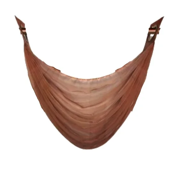 Gorgeous Home Linen Elegant K36 Voile Sheer Waterfall Swag Valance with Bronze Grommets, 36" x 16", 1-Piece Brown