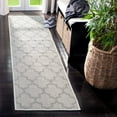 thumbnail image 3 of SAFAVIEH Machine Washable Rug Indoor/Outdoor Bermuda Collection - Bermuda Sophie Geometric Machine Washable Indoor/Outdoor Runner Rug, Ivory/Light Grey, 2' x 12', 3 of 10
