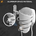 thumbnail image 4 of Hair Dryer Holder,Wall Mounted Spiral Hair Dryer Shelf,Bathroom Stainless Steel Hair Dryer Bracket,Self-Adhesive Hair Dryer Storage Rack (Silver), 4 of 15